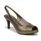Lifestride Teller Women's Slingback Dress Heels, Size: 9 Wide, Brown Over