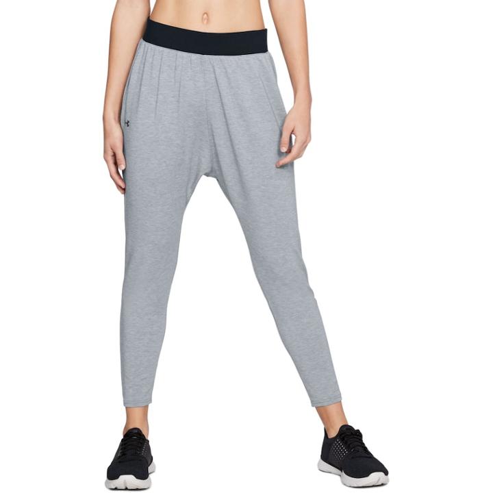 Women's Under Armour Slouchy Tapered Pants, Size: Large, Med Grey