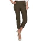 Women's Apt. 9&reg; Brynn Midrise Pull-on Capris, Size: 0, Green