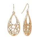 Apt. 9&reg; Gold Tone Filigree Teardrop Earrings, Women's, Yellow