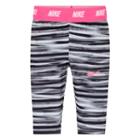 Girls 4-6x Nike Dri-fit Sport Essentials Monolith Printed Capri Leggings, Girl's, Size: 4, Oxford