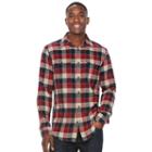 Men's Sonoma Goods For Life&trade; Plaid Flannel Button-down Shirt, Size: Xxl, Dark Red