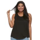 Juniors' Plus Size Mudd&reg; Slubbed Tank, Teens, Size: 1xl, Black