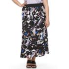 Plus Size Dana Buchman Crepe Maxi Skirt, Women's, Size: 3xl, Ovrfl Oth