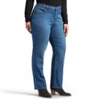 Plus Size Lee Relaxed Fit Straight-leg Jeans, Women's, Size: 28w Short, Dark Blue