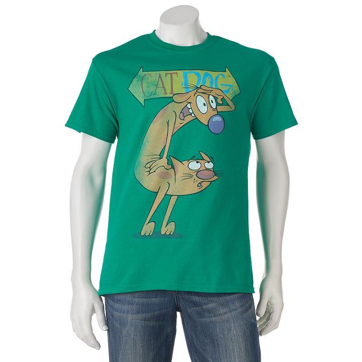 Men's Catdog Tee, Size: Large, Green
