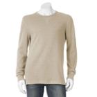Men's Sonoma Goods For Life&trade; Heathered Thermal Tee, Size: Xxl, Med Beige