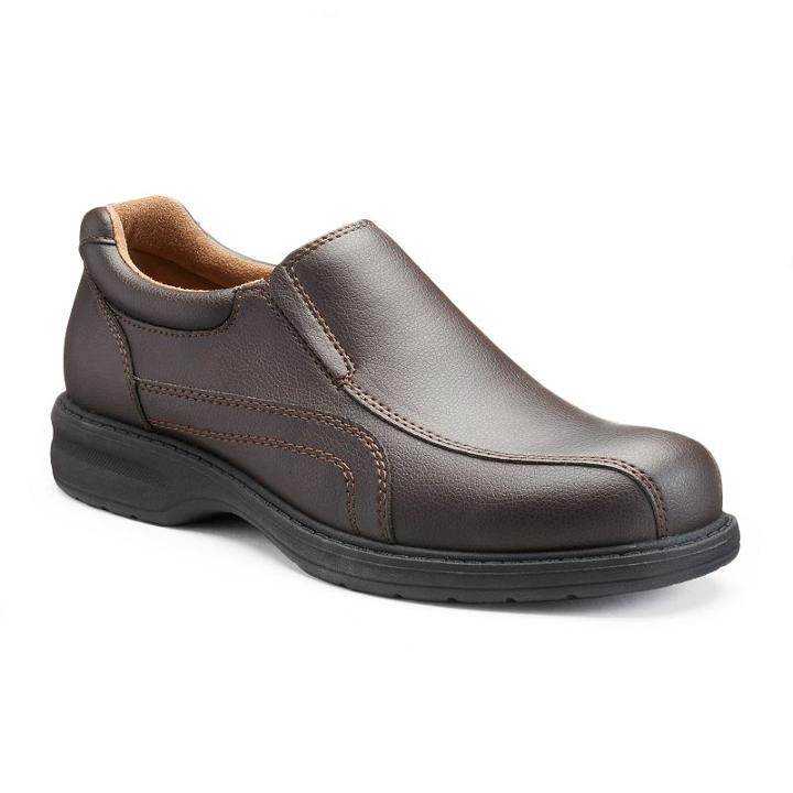 Croft & Barrow&reg; Men's Ortholite Bicycle-toe Slip On Dress Shoes, Size: 11 Wide, Med Brown