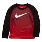 Toddler Boy Nike Logo Ombre Dri-fit Raglan Tee, Size: 3t, Brt Red