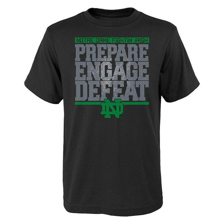 Boys 8-20 Notre Dame Fighting Irish Preparation Performance Tee, Boy's, Size: L(14/16), Black
