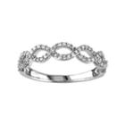 1/4 Carat T.w. Diamond 14k White Gold Infinity Ring, Women's, Size: 9