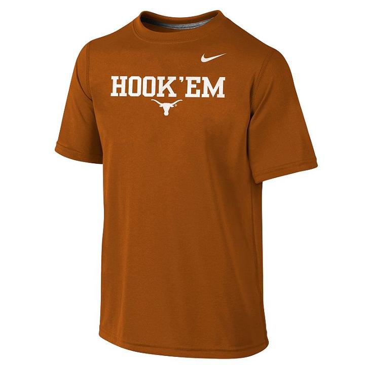 Boys 8-20 Nike Texas Longhorns Legend Authentic Dri-fit Tee, Boy's, Size: M(10-12), Drk Orange