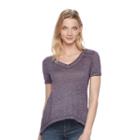 Women's Rock & Republic&reg; Burnout Boyfriend Tee, Size: Xl, Med Blue