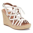 So&reg; Women's Lace-up Espadrille Wedge Sandals, Size: 6.5, Natural