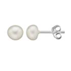 Itsy Bitsy Freshwater Cultured Pearl Sterling Silver Stud Earrings, Women's, White