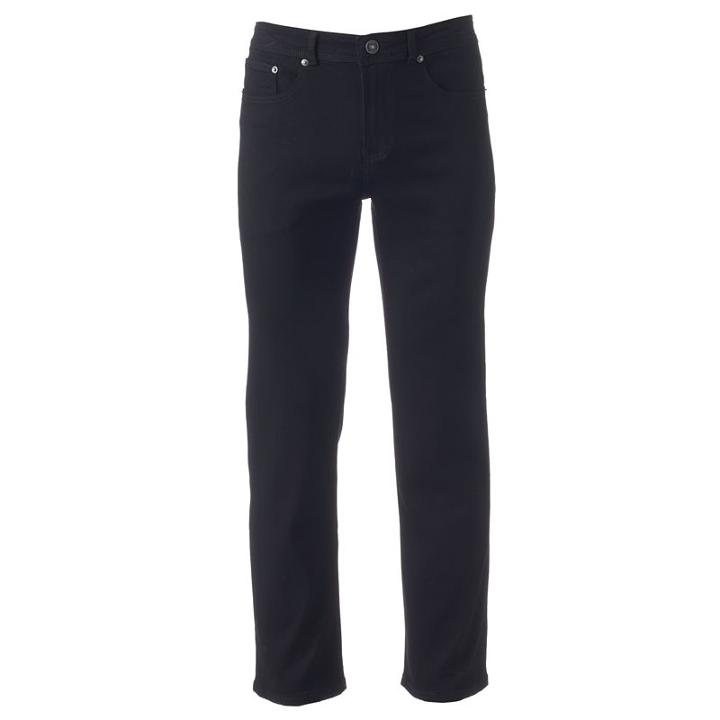 Men's Dusted Bootcut Jeans, Size: 38x34, Black