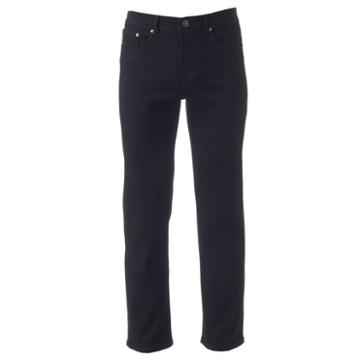 Men's Dusted Bootcut Jeans, Size: 38x34, Black