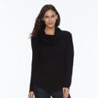 Women's Ab Studio Cowlneck Sweater, Size: Xlrg Av/rg, Black