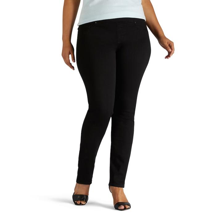 Plus Size Lee Rebound Pull-on Skinny-leg Jeans, Women's, Size: 25 - Regular, Black