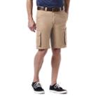Men's Haggar Micro Sand Classic-fit Expandable Waistband Canvas Cargo Shorts, Size: 34, Dark Beige
