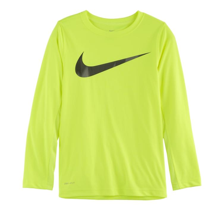 Boys 8-20 Nike Training Swoosh Tee, Size: Large, Drk Yellow