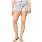 Juniors' Wallflower Printed High-waisted Trouser Shorts, Teens, Size: 9, Dark Red