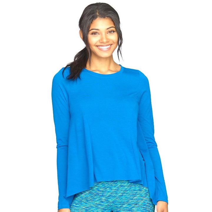Women's Colosseum Waterfall High-low Yoga Top, Size: Xl, Blue (navy)