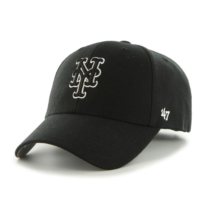 Men's '47 Brand New York Mets Mvp Hat, Black
