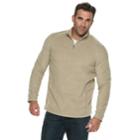 Big & Tall Croft & Barrow&reg; Classic-fit Extra-soft Arctic Fleece Quarter-zip Pullover, Men's, Size: L Tall, Dark Beige