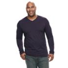 Big & Tall Apt. 9&reg; Premier Flex Classic-fit Stretch V-neck Tee, Men's, Size: Xl Tall, Drk Purple