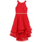 Girls 7-16 & Plus Size Speechless Rhinestone Bodice & Tulle Dress, Size: 16, Dark Red