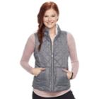 Juniors' So&reg; Sherpa Lined Puffer Vest, Teens, Size: Small, Natural