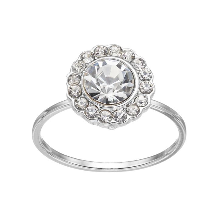 Lc Lauren Conrad Round Halo Ring, Women's, Size: 7.50, Silver