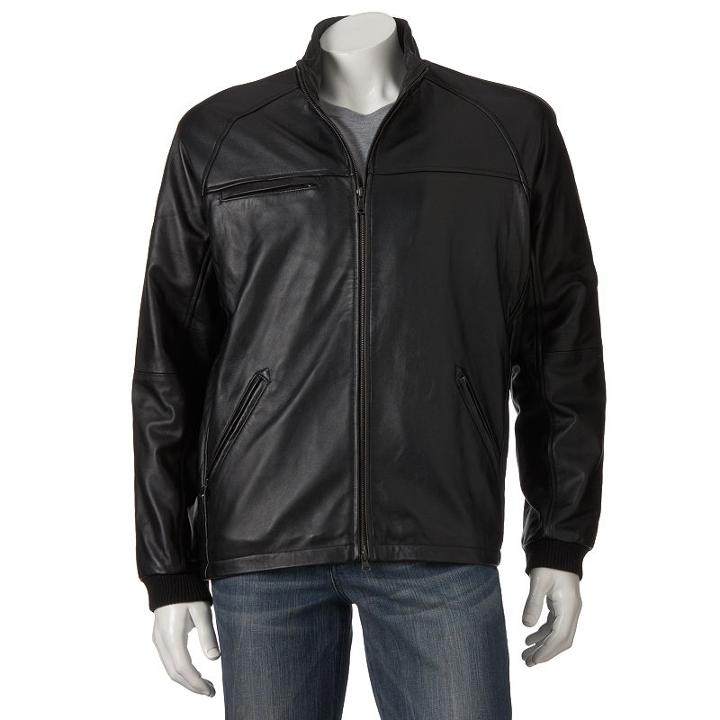 Big & Tall Excelled Leather Moto Jacket, Men's, Size: Xxl Tall, Black