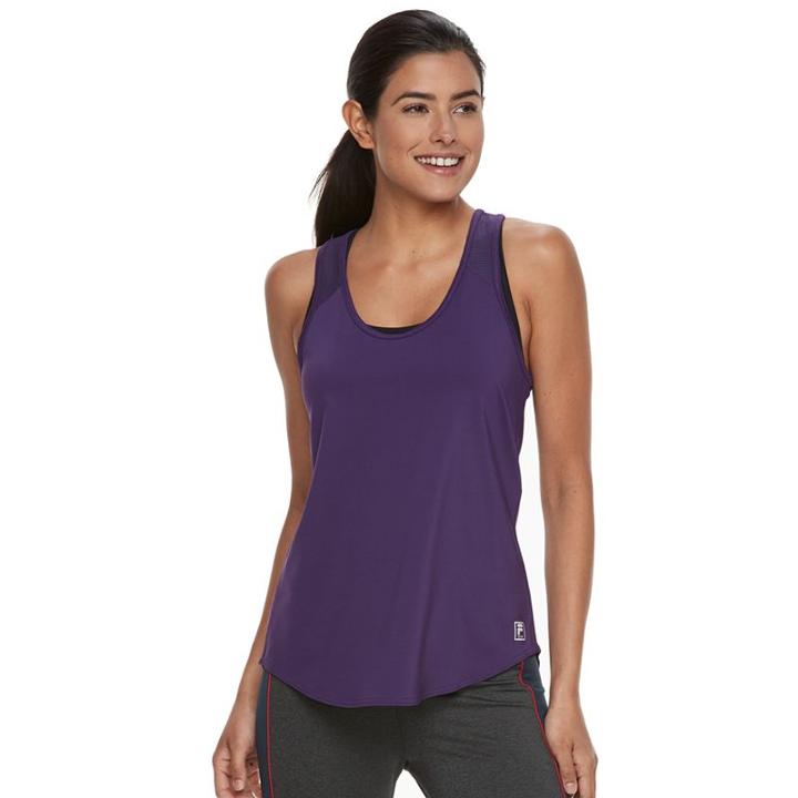 Women's Fila Sport&reg; Scoop Neck Racerback Tank, Size: Xl, Drk Purple