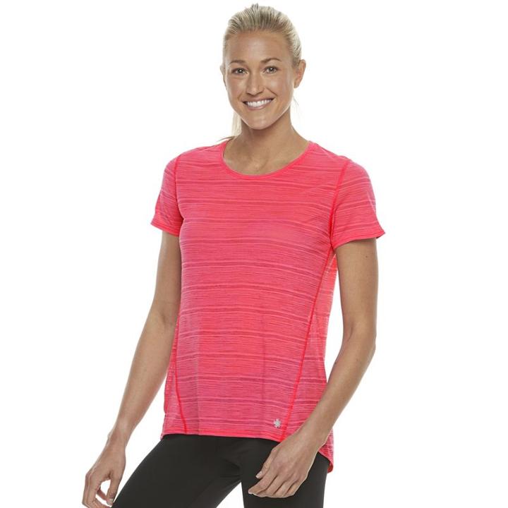 Women's Tek Gear&reg; Base Layer Short Sleeve Tee, Size: Medium, Brt Pink