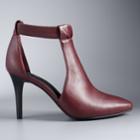Simply Vera Vera Wang Finch Women's High Heel Ankle Boots, Size: 6, Dark Pink