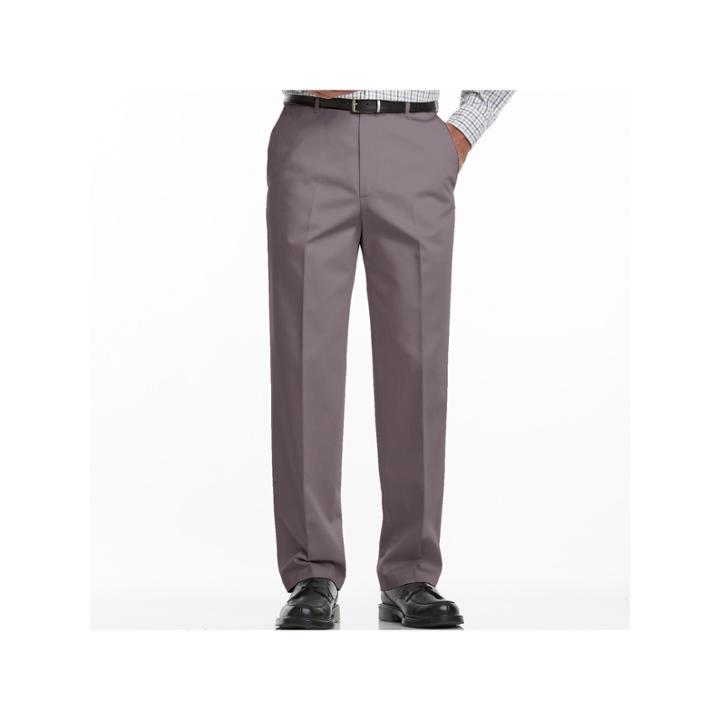 Big & Tall Haggar&reg; Work To Weekend&reg; Classic-fit Flat-front Expandable Waist Pants, Men's, Size: 52x32, Silver