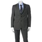 Men's Apt. 9&reg; Modern-fit Black Pindot Unhemmed Suit, Size: 40s 32