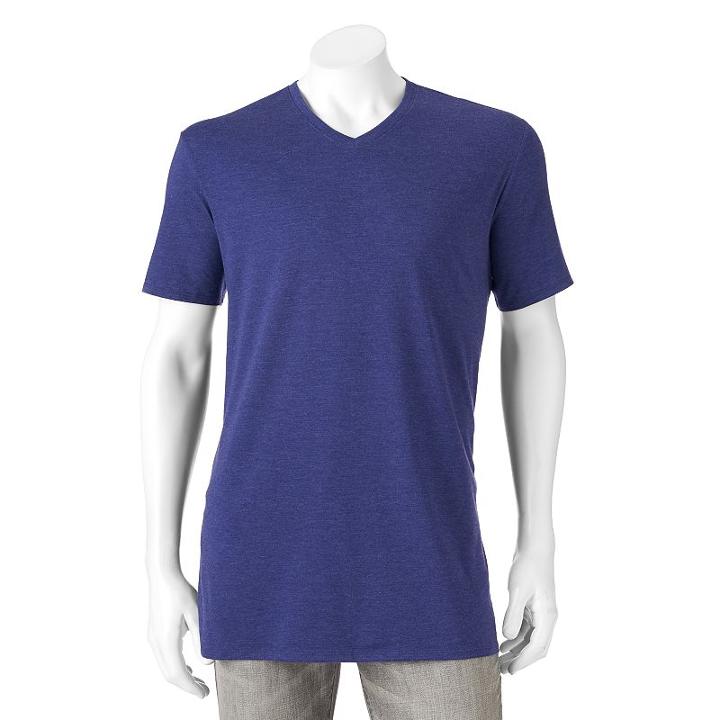 Big & Tall Apt. 9 Core Solid V-neck Tee, Men's, Size: Xl Tall, Blue