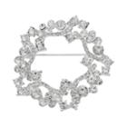 Dana Buchman Simulated Crystal Wreath Pin, Women's, Silver
