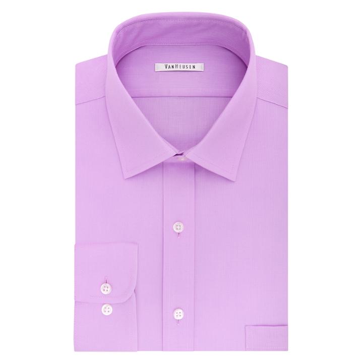 Big & Tall Van Heusen Regular-fit Flex Collar Pincord Wrinkle-free Dress Shirt, Men's, Size: 18-32/33, Purple Oth