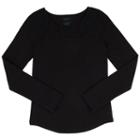 Girls 7-16 & Plus Size French Toast Crewneck Lace Long Sleeve Tee, Girl's, Size: 10-12 Plus, Black
