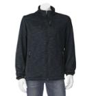 Men's Free Country Heathered Space-dyed Track Jacket, Size: Medium, Blue (navy)