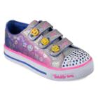 Skechers Twinkle Toes Shuffles Expressionista Emoji Girls' Light Up Shoes, Size: 3, Green Oth