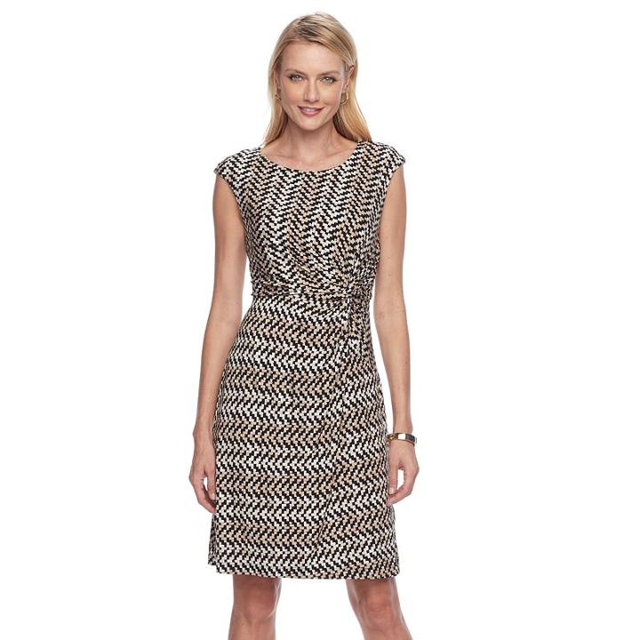 Women's Dana Buchman Twist-front Dress, Size: Xl, Lt Beige