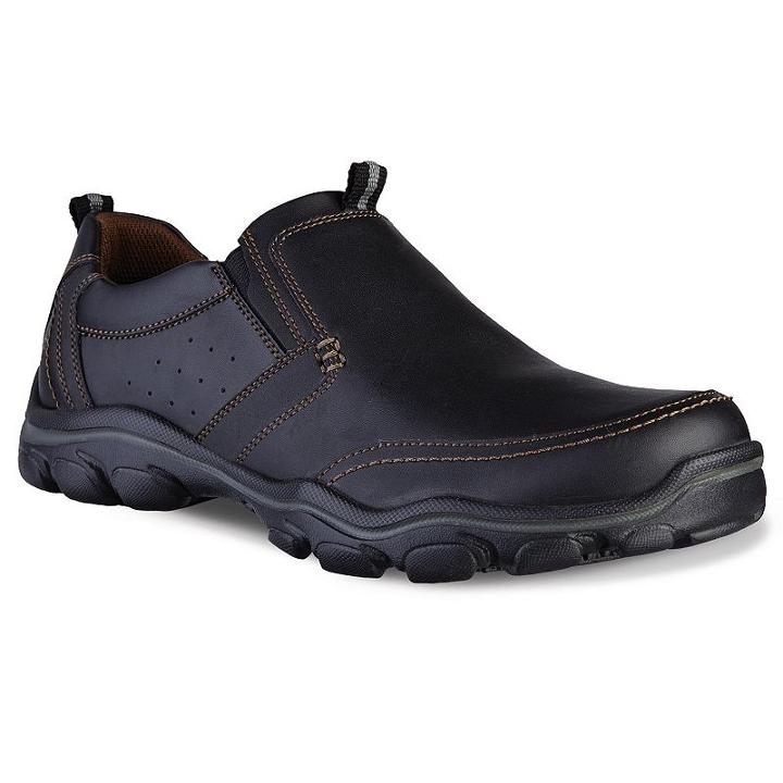 Skechers Relaxed Fit Montz Devent Men's Slip-on Shoes, Size: 10.5, Grey (charcoal)