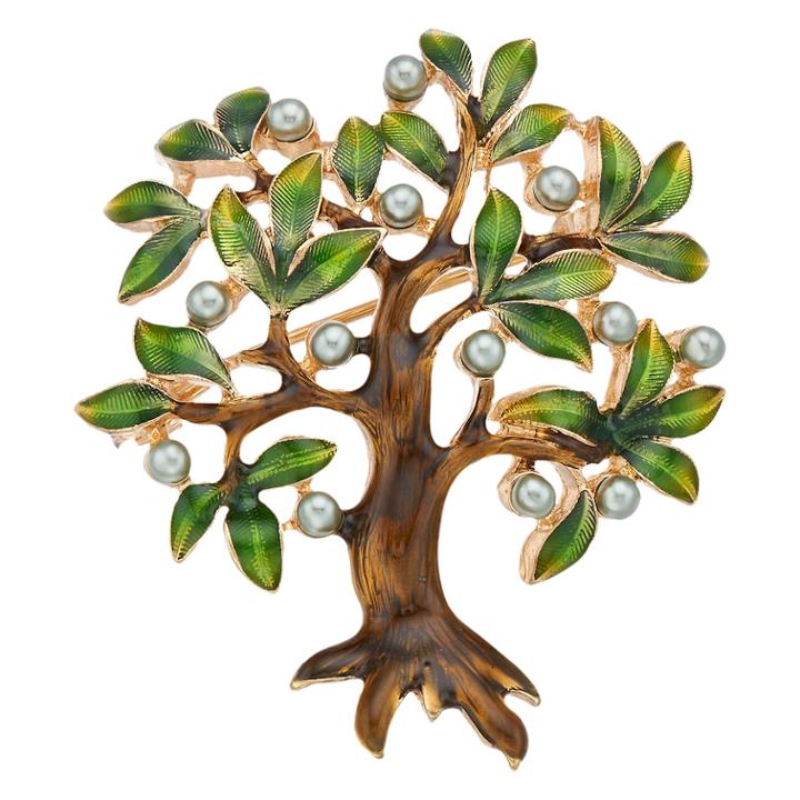 Napier Gold Tone Tree Pin, Women's, Multicolor