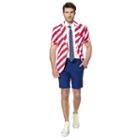 Men's Opposuits Slim-fit United Stripes Suit & Tie Set, Size: 42 - Regular, Ovrfl Oth