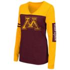 Women's Campus Heritage Minnesota Golden Gophers Distressed Graphic Tee, Size: Large, Dark Red